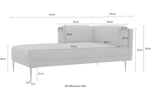 2-местный диван - Chaiselongue - Bihult