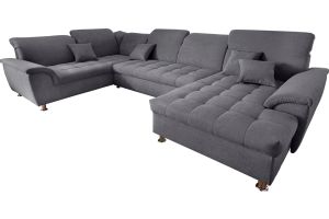 U shape sofa - Franzi (Pull-out bed with storage box)