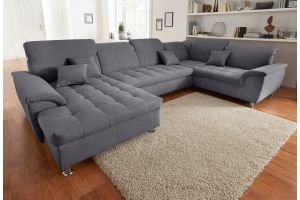 U shape sofa - Franzi (Pull-out bed with storage box)