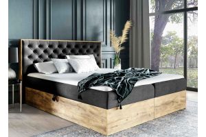Boxspring bed 90x200 - Mabel (With storage box)