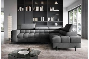 Corner sofa - Ferucce (Pull-out bed with storage box)