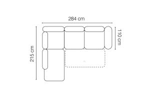 Corner sofa - Roma (Pull-out bed with storage box)