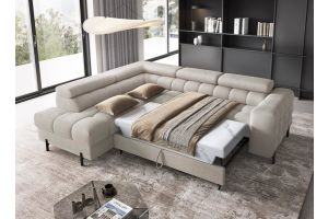 Corner sofa - Ferucce (Pull-out bed with storage box)