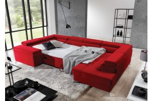 U shape sofa - Thiago (Pull-out bed with storage box)