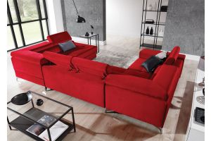 U shape sofa - Thiago (Pull-out bed with storage box)