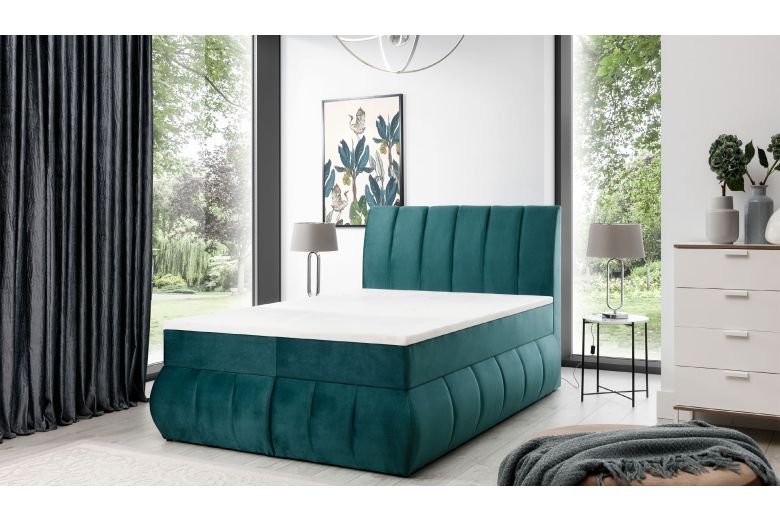 Boxspring bed - Vincenzo (Pull-out bed with storage box)