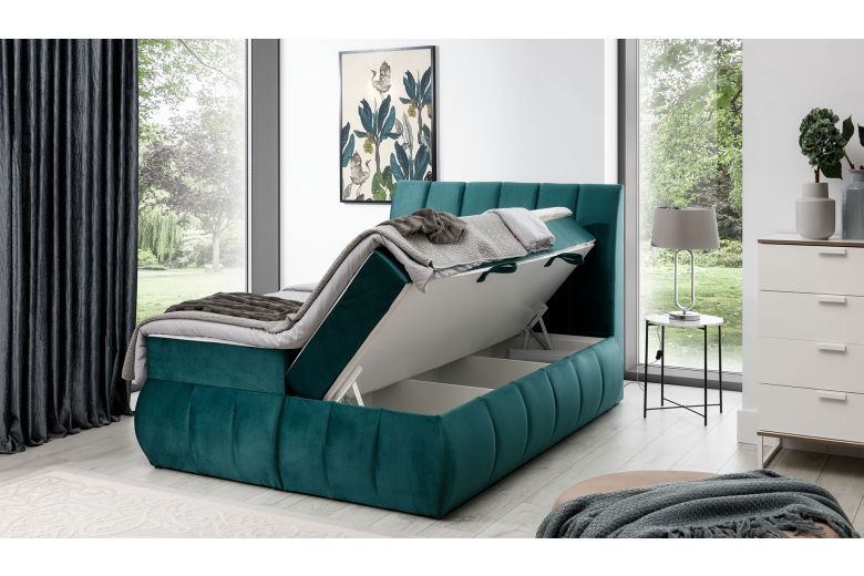 Boxspring bed - Vincenzo (Pull-out bed with storage box)