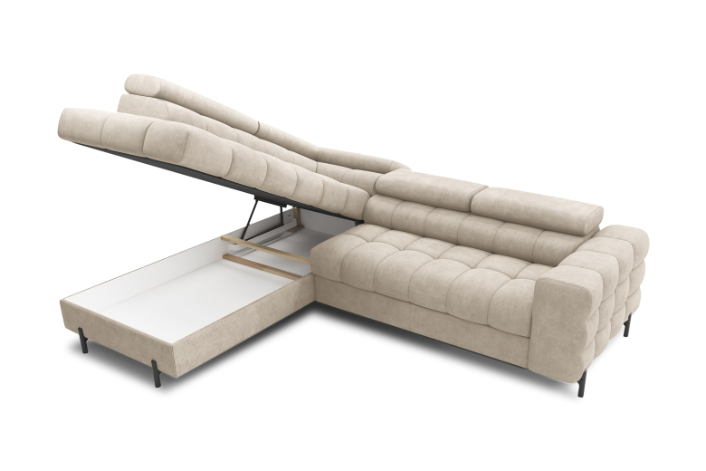 Corner sofa - Ferucce (Pull-out bed with storage box)