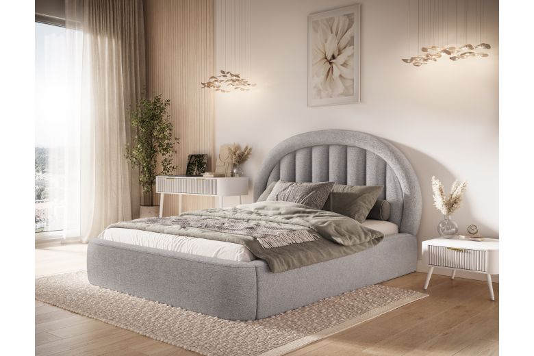 Kровать с обивкой - Bed Tapedo, metal frame, gas lift, storage compartment (Pаскладной с ящиком для белья)