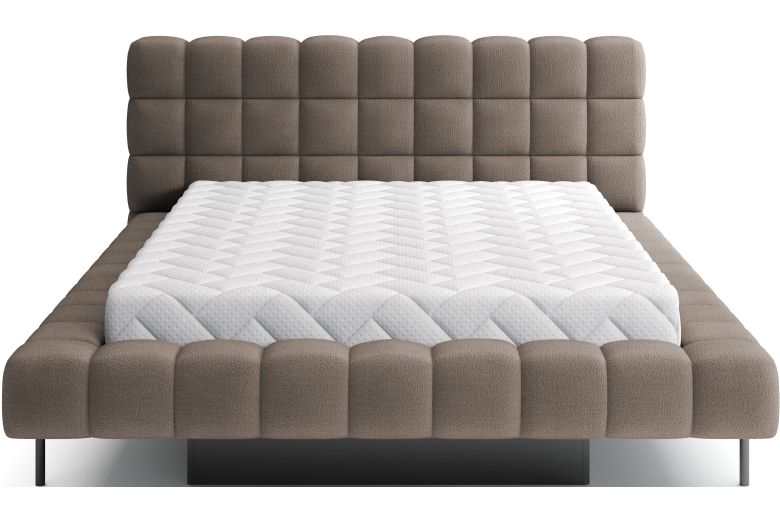 Upholstered bed - Bed Magentta, metal frame, gas lift, bedding box (Pull-out bed with storage box)