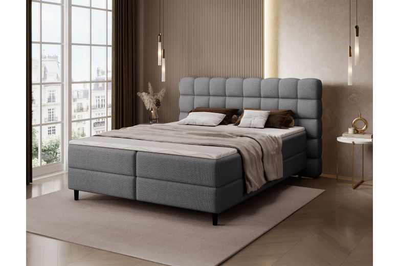 Boxspring bed 180x200 - Camma (Pull-out bed with storage box)