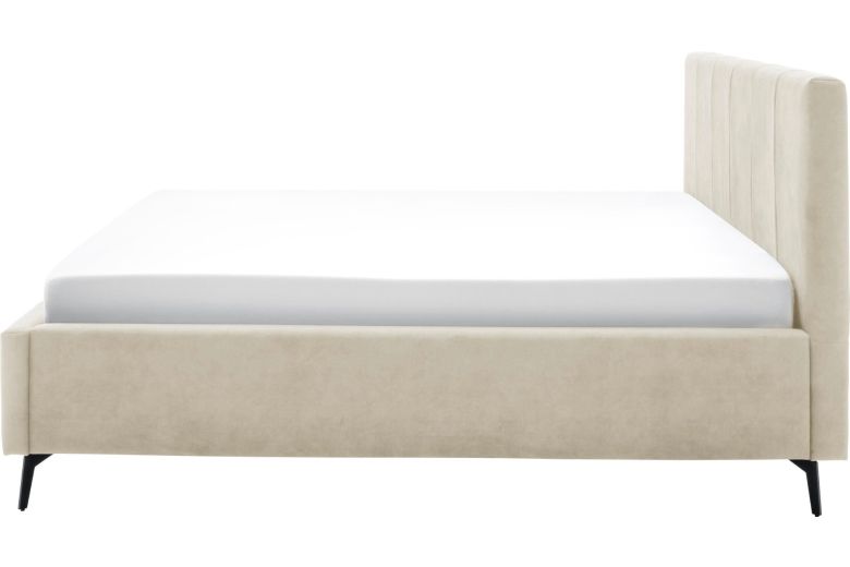 Upholstered bed 160x200 - Lizzano with bed slat (With storage box)