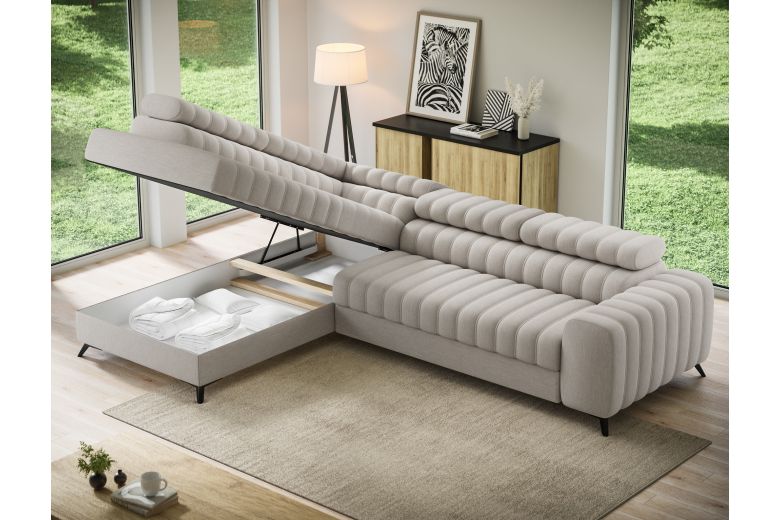 Corner sofa - Kanedo (Pull-out bed with storage box)