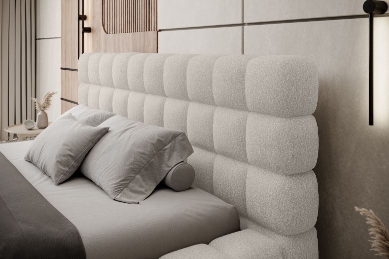 Kровать с обивкой 180x200 - Bed Dizzle, metal frame, gas lift, bedding box 180x200 (Pаскладной с ящиком для белья)