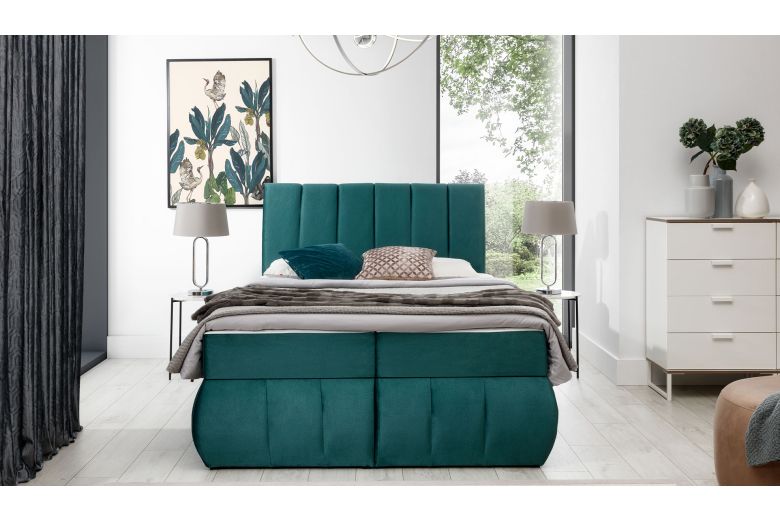 Boxspring bed - Vincenzo (Pull-out bed with storage box)