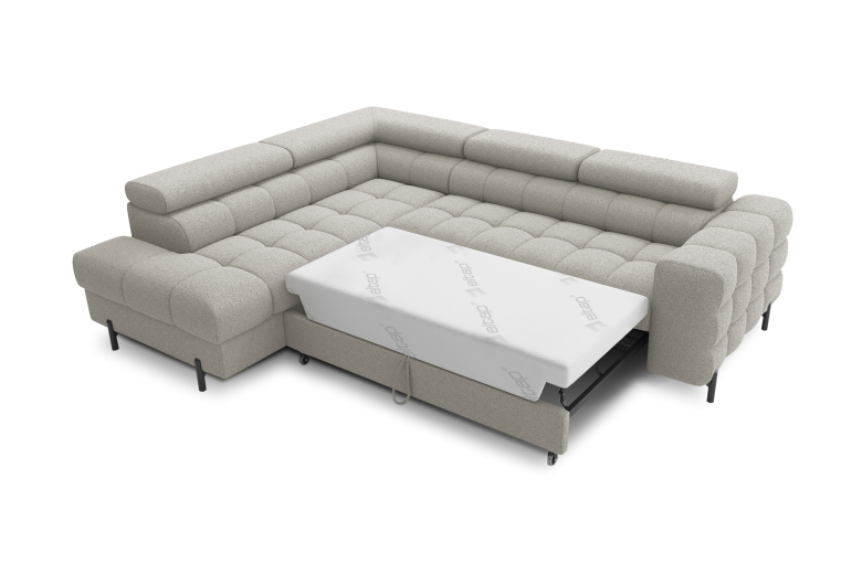Corner sofa - Ferucce (Pull-out bed with storage box)