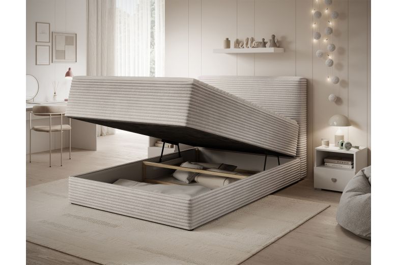 Boxspring bed - Alamito (Pull-out bed with storage box)