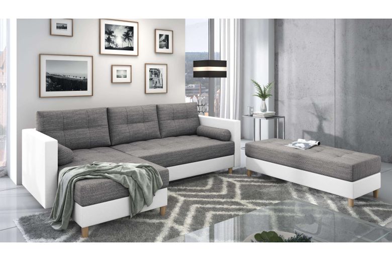 Угловой диван - Kaito с пуфом (Pаскладной)