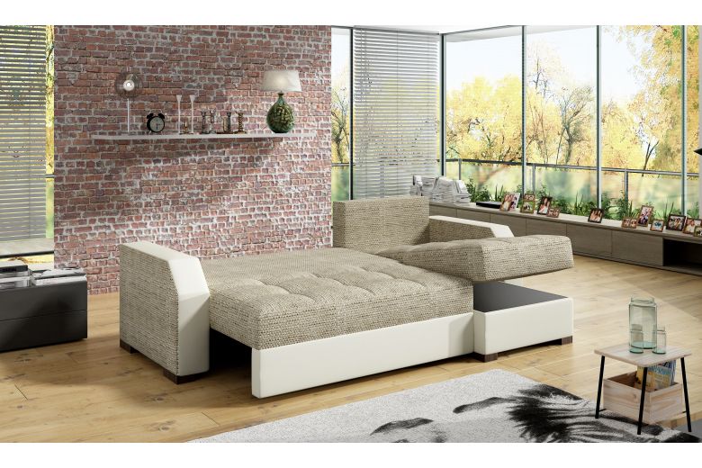 Corner sofa - Aris (Pull-out with storage box)