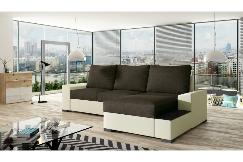 Corner sofa - Negro-P (Pull-out with storage box)
