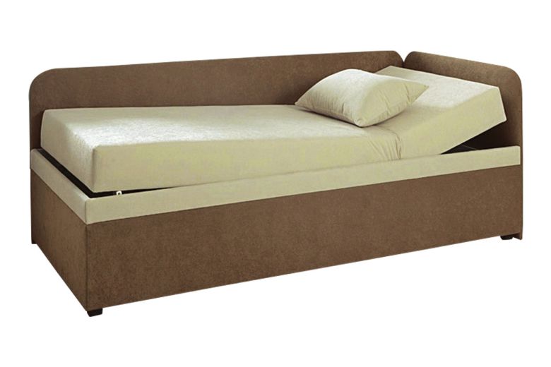 Upholstered bed 90x200 - Lukas (With storage box)