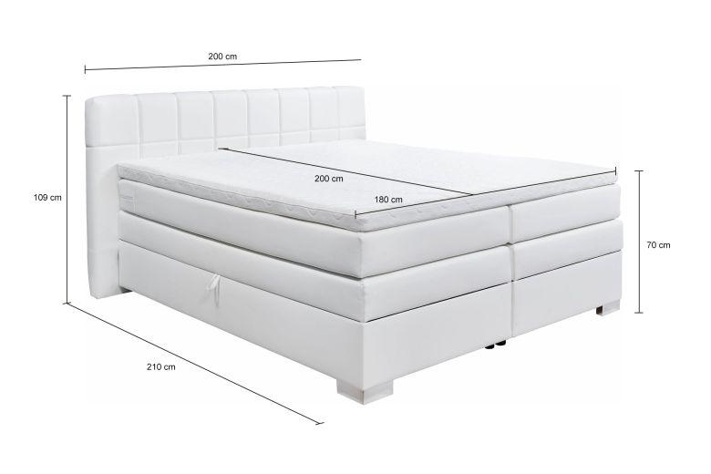 Boxspring bed 180x200 - Airdrie (With storage box)