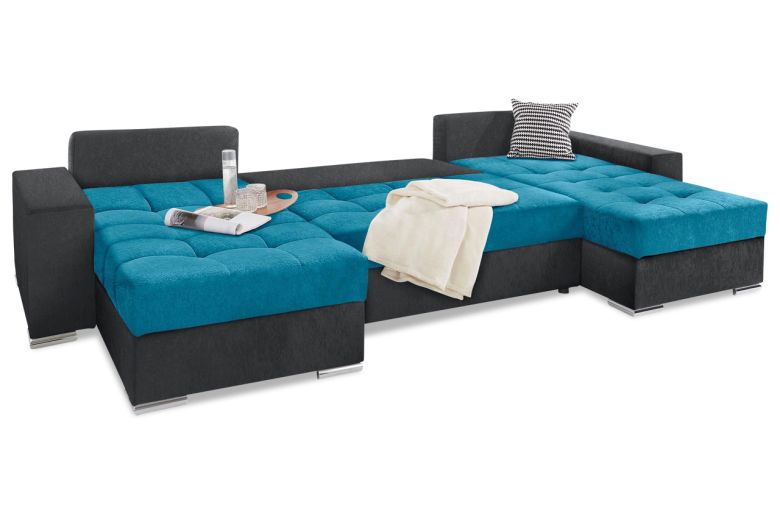 U-образный диван - Josy1 (Pаскладной с ящиком для белья)