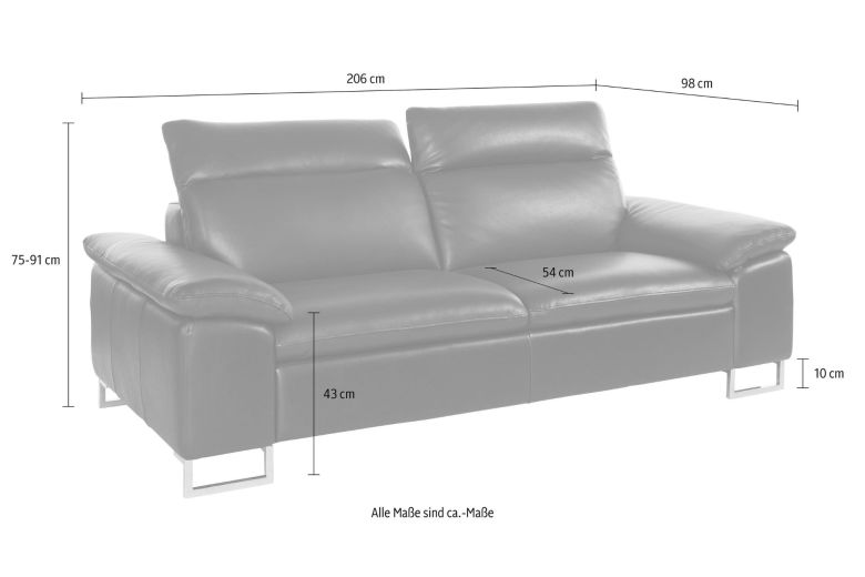 Leather 3 seat sofa - Feder