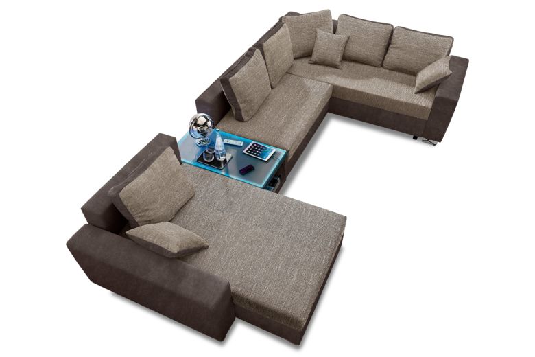 U shape sofa - Almea (Pull-out with storage box)