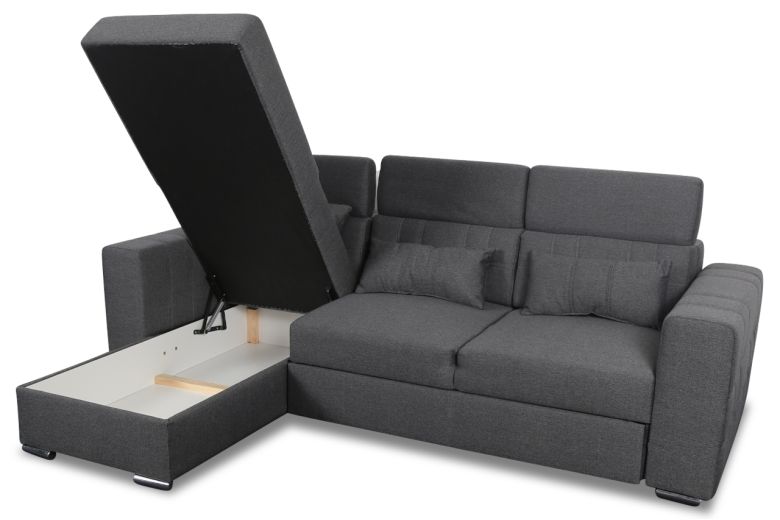 Corner sofa - Lucca - R (Pull-out with storage box)