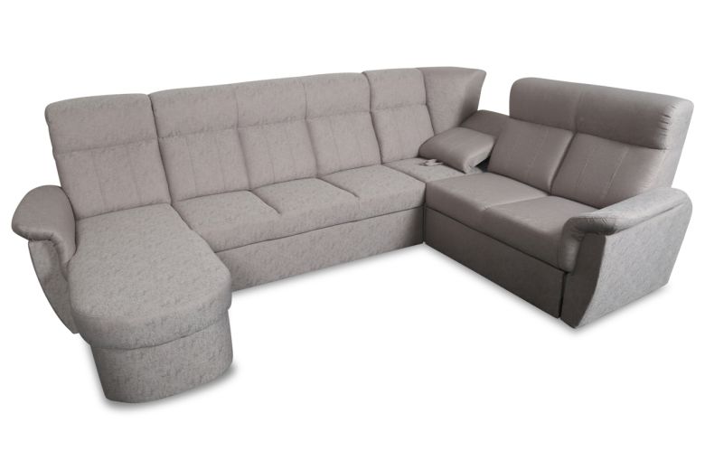 Furntrade Wohnlandschaft Prato - mit Schlaffunktion - Beige