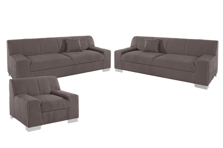 Garnitur 3-3 Bero  mit Sessel - Braun