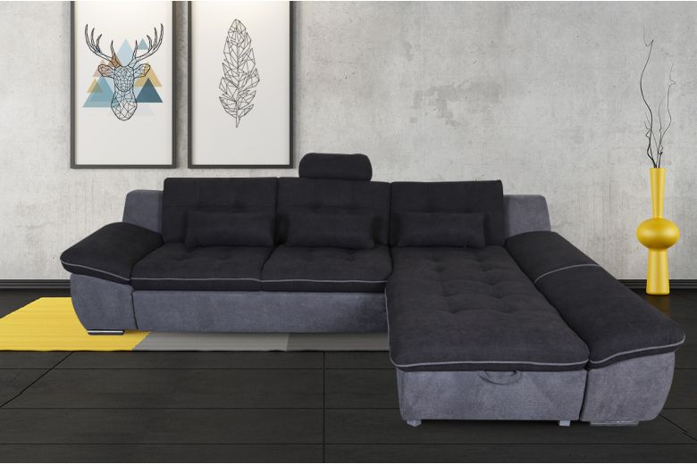 Corner sofa - Milo (Pull-out with storage box)
