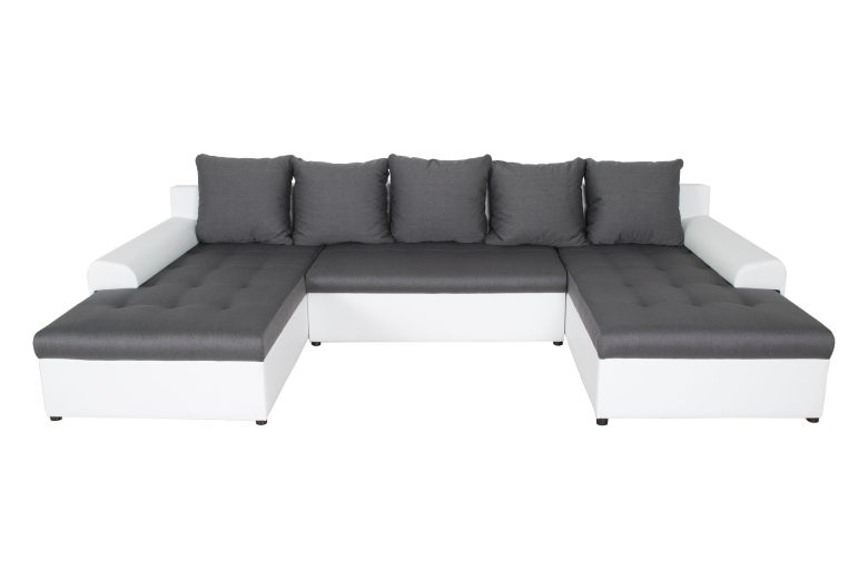 Wohnlandschaft Joy U2 beidseitig - mit Schlaffunktion - Grau