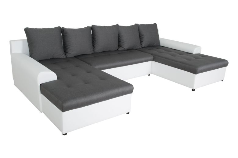 Wohnlandschaft Joy U2 beidseitig - mit Schlaffunktion - Grau