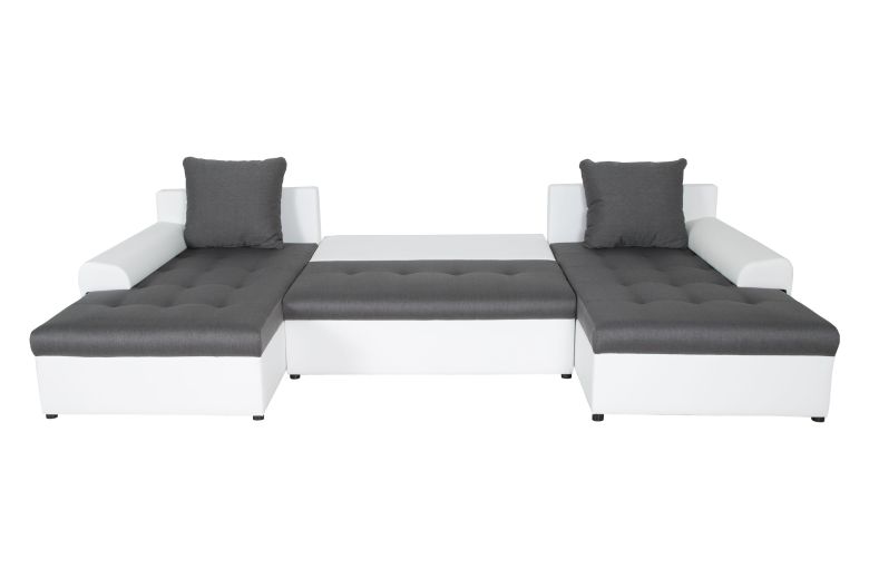 Wohnlandschaft Joy U2 beidseitig - mit Schlaffunktion - Grau
