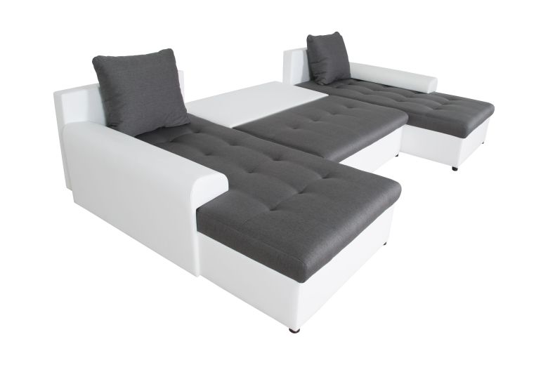 Wohnlandschaft Joy U2 beidseitig - mit Schlaffunktion - Grau