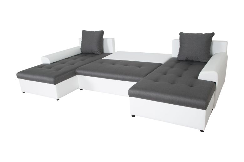 Wohnlandschaft Joy U2 beidseitig - mit Schlaffunktion - Grau