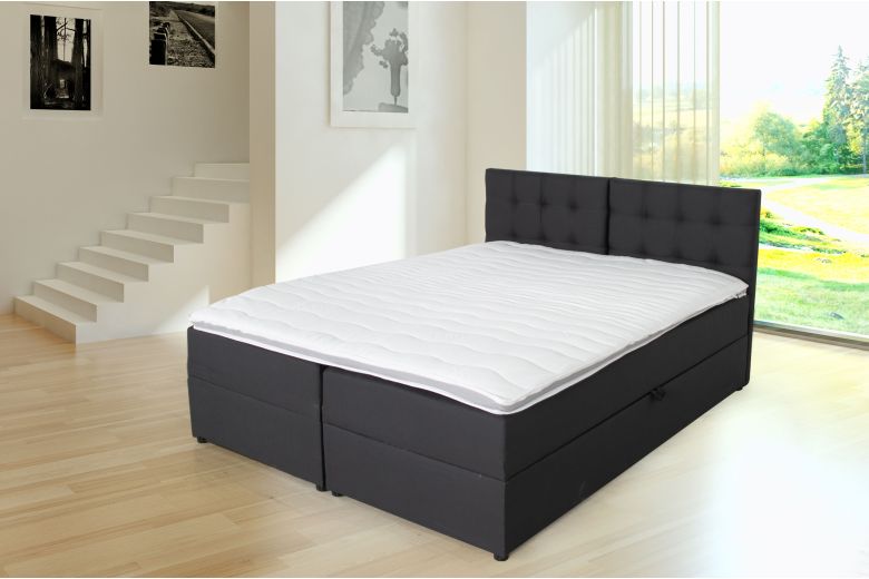 Boxspring bed 180x200 - Melzo (Pull-out with storage box)