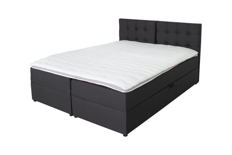 Boxspring bed 180x200 - Melzo (Pull-out with storage box)