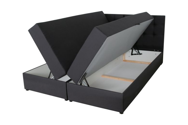 Boxspring bed 180x200 - Melzo (Pull-out with storage box)