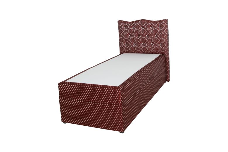 Boxspring bed 90x200 - Diamond (With storage box)