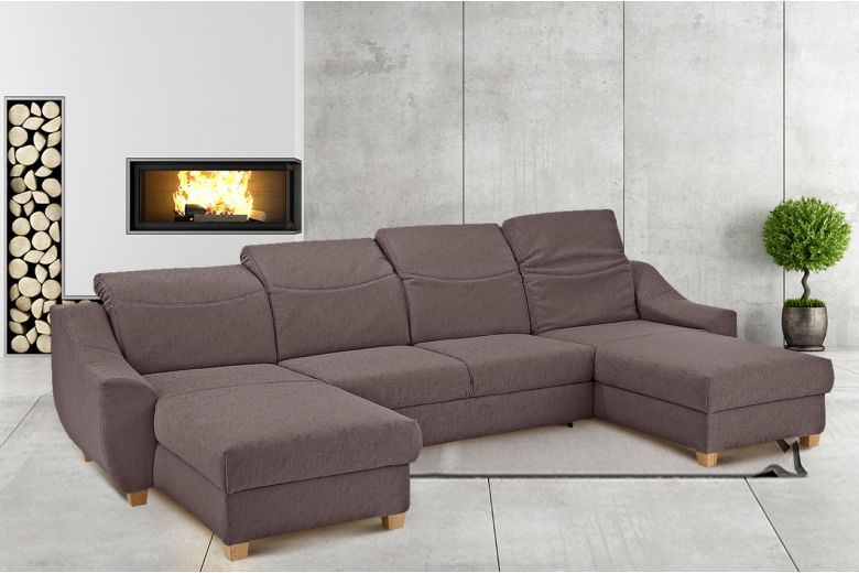 U shape sofa - Fiona (Pull-out with storage box)