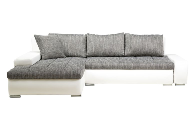 Eckgarnitur Latino links - mit Schlaffunktion - Grau