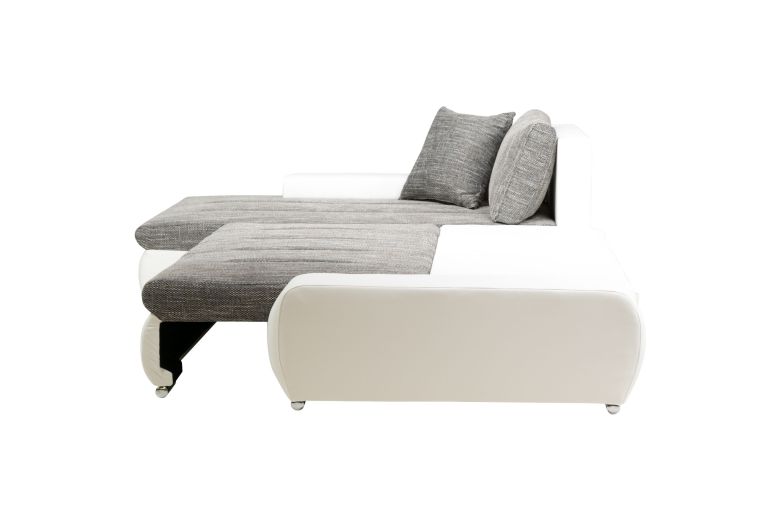 Eckgarnitur Latino links - mit Schlaffunktion - Grau