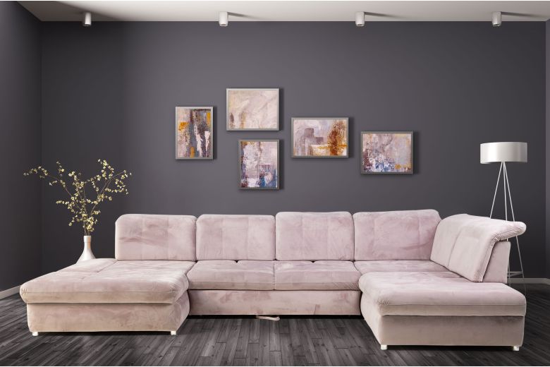 U shape sofa - Arezza-P (Pull-out with storage box)