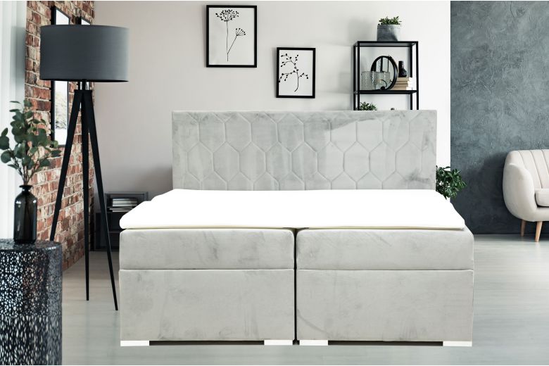 Boxspring bed 180x200 - Pilato (Pull-out with storage box)