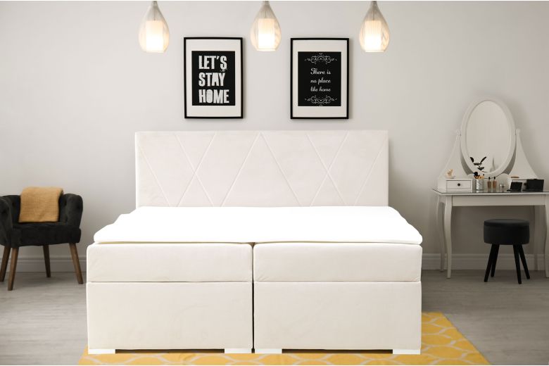 Boxspring bed 180x200 - Lara (Pull-out with storage box)