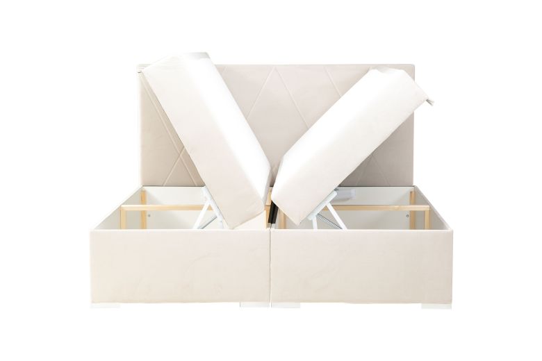 Boxspring bed 180x200 - Lara (Pull-out with storage box)