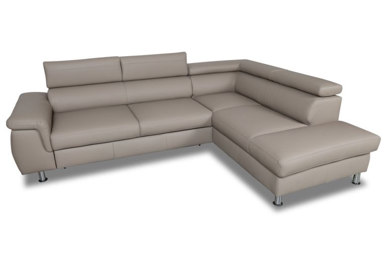 Leather corner sofa - Montreal (Pull-out with storage box)